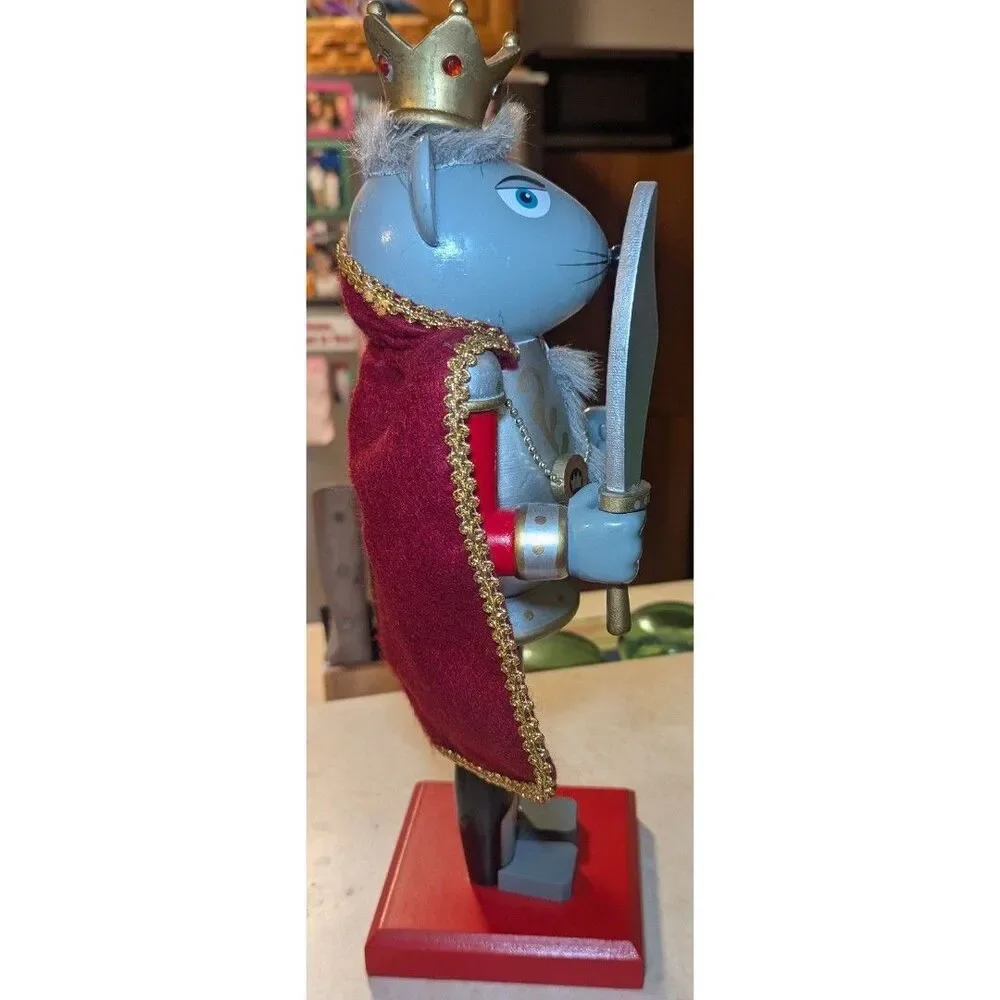 Wooden Rat Mouse King Nutcracker 14 In Tall 2006 Christmas Decor Limited Edition